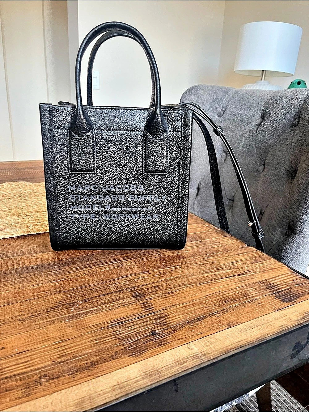 Marc Jacobs Standard Supply Workwear Mini Leather Tote Bag Black Like New - Picture 3 of 5